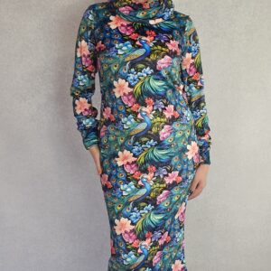 Sukienka welurowa TUBA z golfem L-XL