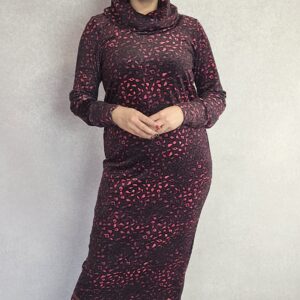 Sukienka welurowa TUBA z golfem L-XL