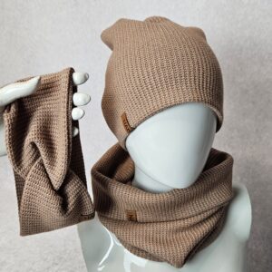 Zestaw czapka, komin, opaska