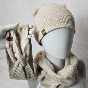 Zestaw czapka, komin, opaska