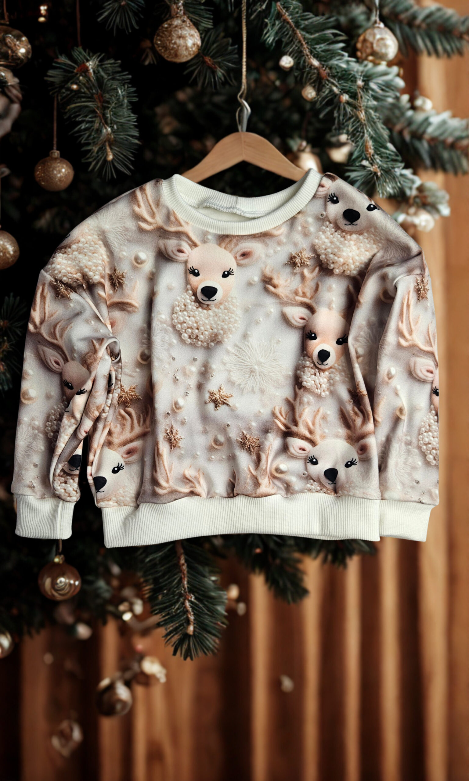 Bluza świąteczna jelonki r. 98