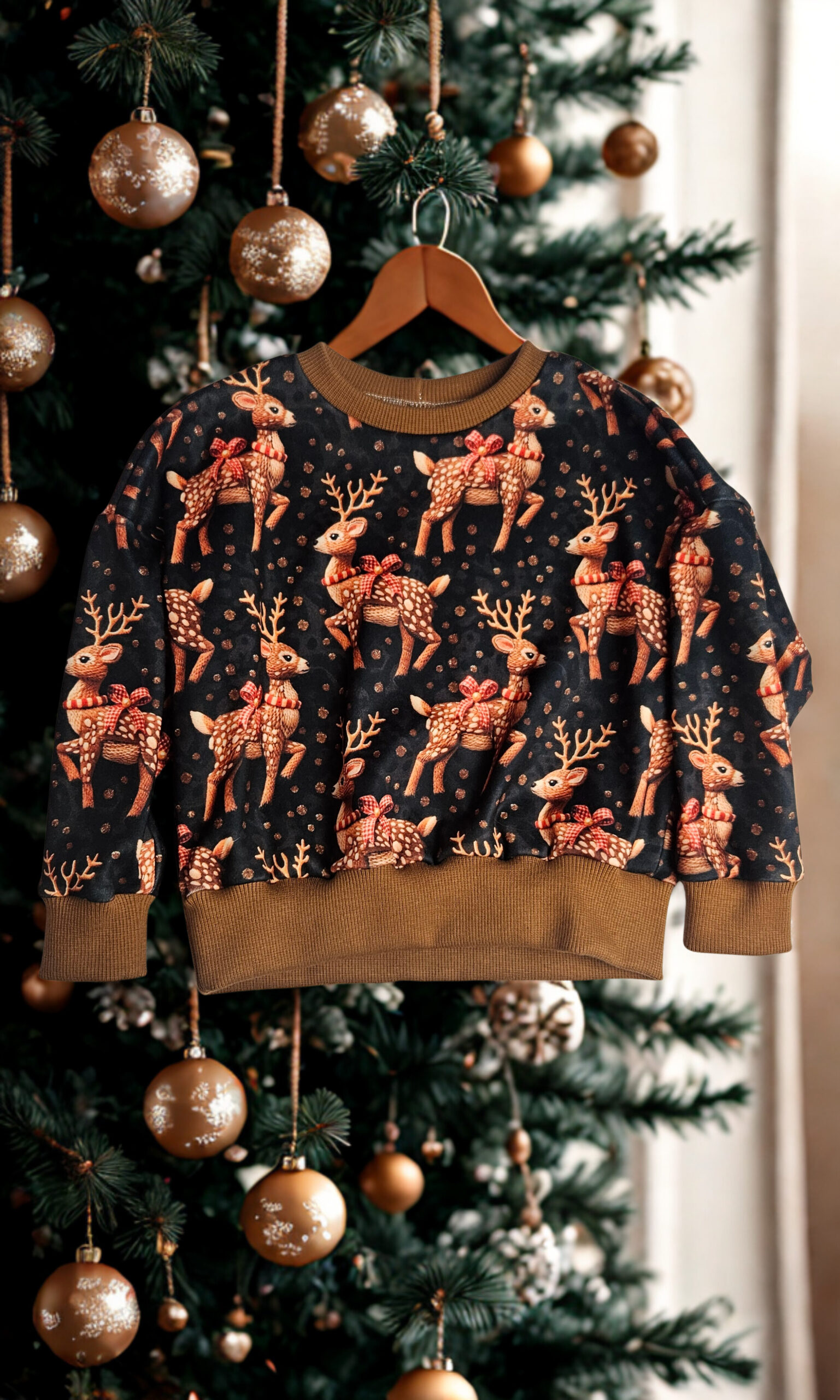 Bluza świąteczna renifery r. 98