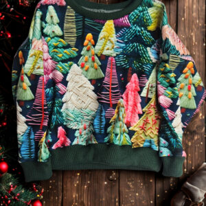 Bluza świąteczna choinki r.98