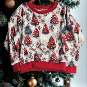 Bluza świąteczna choinki r.98